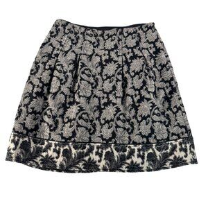 Bagley‎ Mischka paisley print cocktail skirt whimsigoth wool blend sz 10